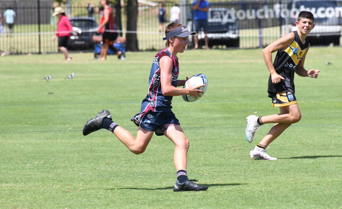 Paddy Grose in action at the State Cup last year. He'll be back as part of the Dubbo under 16s side this time. Picture by Amy McIntyre