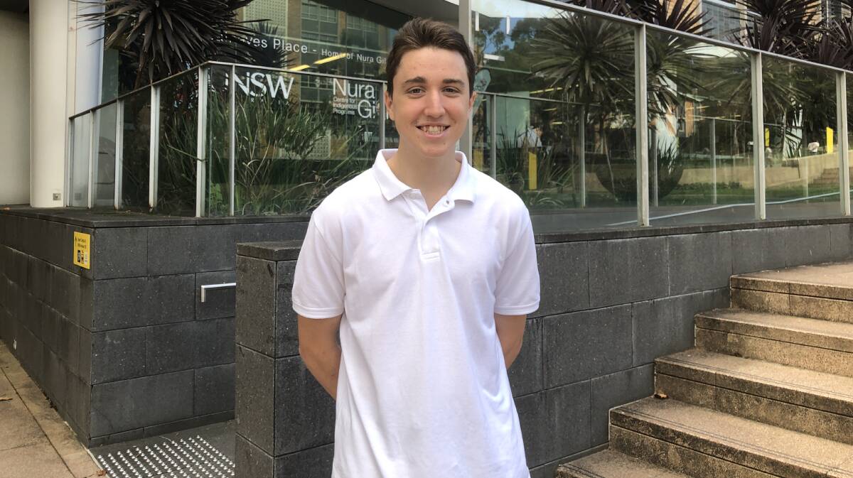 Kamilaroi man Chad Bruckman, from Cobar, at the University of NSW, where he will be studying. Picture supplied