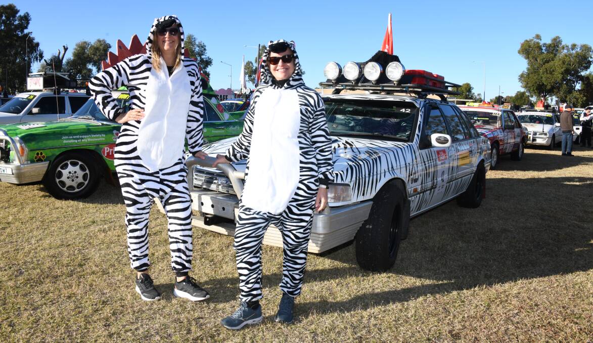 Donna Wenham and Jo Best, the outback zebras, at Dubbo before this year's tour began. Picture by Amy McIntyre