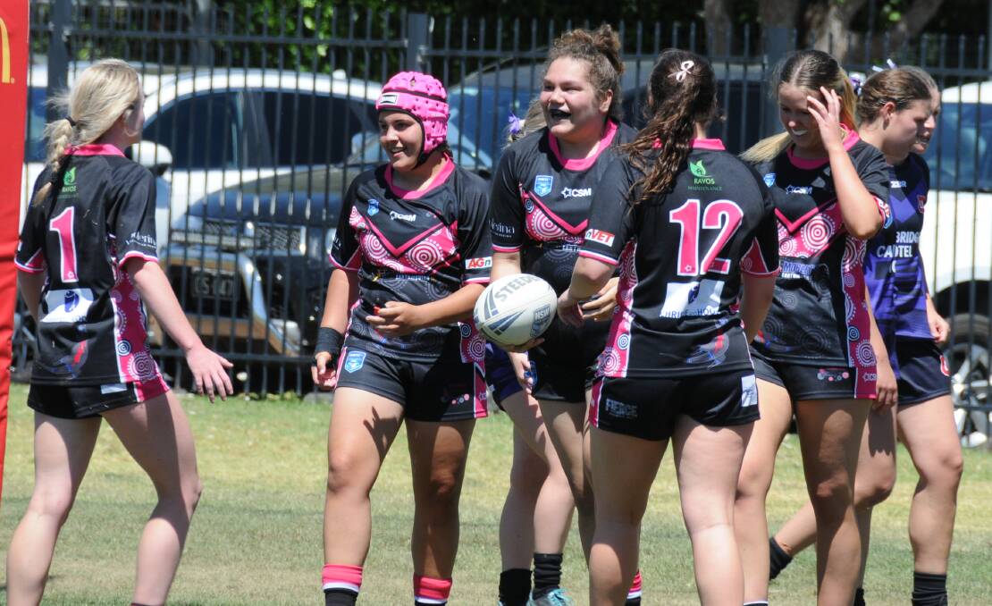 Maggie Scott was one of the Goannas' best on Sunday and was all smiles after crashing over for a try. Picture by Nick Guthrie