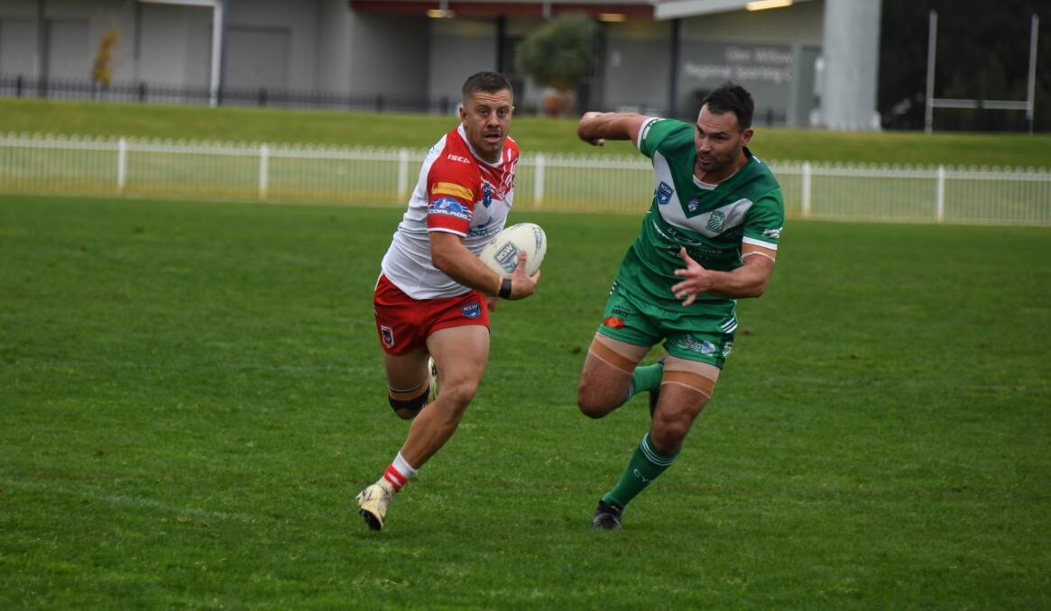 Camden Sutton makes a break during Mudgee's win over Dubbo CYMS on June 2. Picture by Nick Guthrie