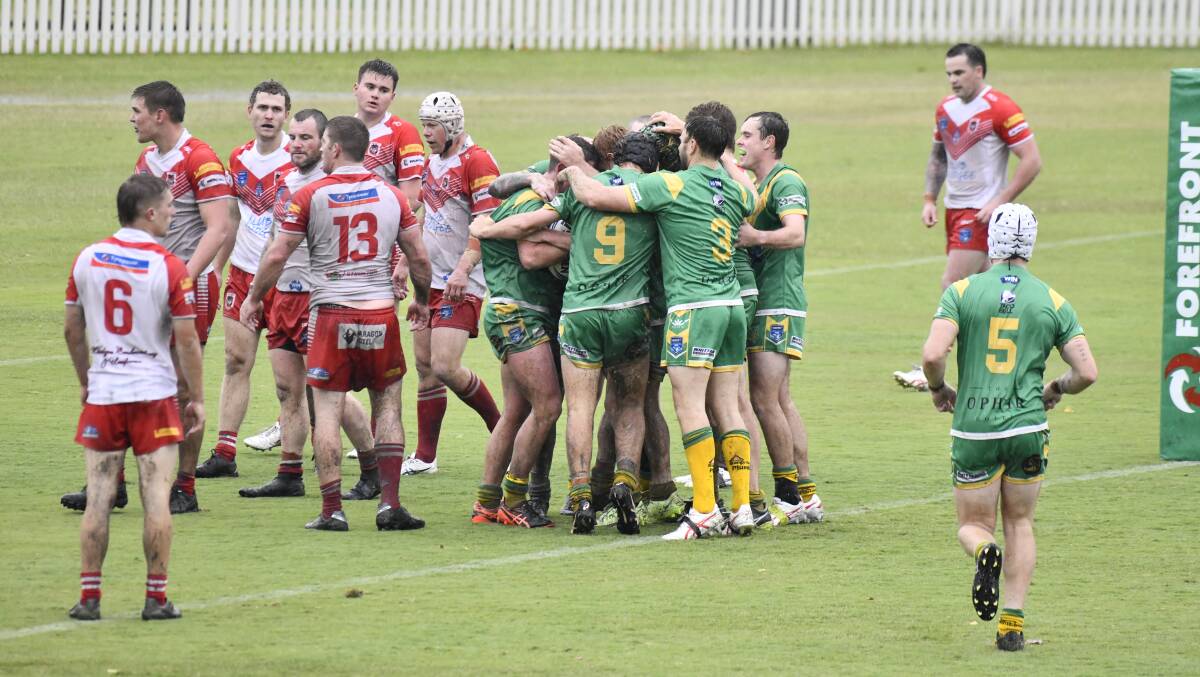 Orange CYMS had reason to celebrate early on Saturday but they were no match for the Mudgee Dragons late on at Wade Park. Picture by Jude Keogh