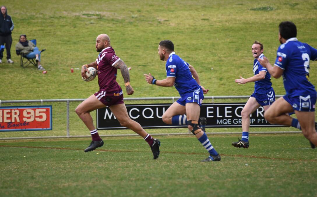 Former NRL star Blake Ferguson is starting to play his best footy when it matters for Wellington. Picture by Amy McIntyre
