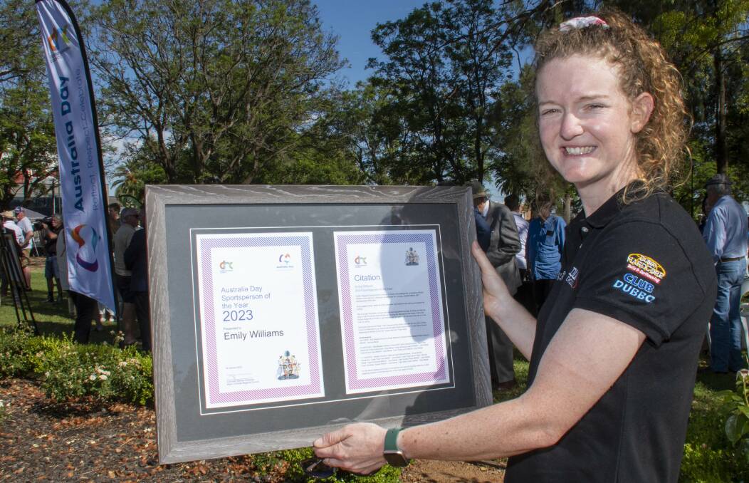 Dubbo Cycle Club star Emily Williams was named Dubbo Sportsperson of the Year on Australia Day. Picture by Belinda Soole