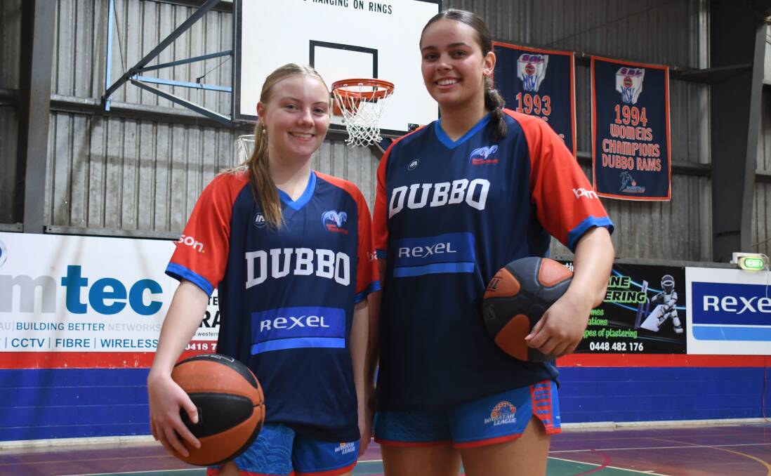 NSW Country players Jazzy Gordon (left) and Tully Pickering at Dubbo Sportsworld on May 22, 2024. Picture by Nick Guthrie