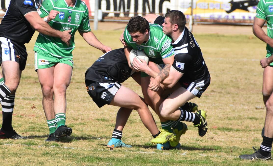Jayden Merritt of Dubbo CYMS in action against the Cowra Magpies, who won't field a first grade side in 2023. Picture by Andrew Fisher