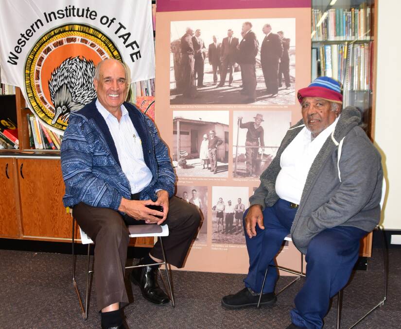 PROUD: Rod Towney, pictured with Uncle Ray Peckham at Tuesday's Reconciliation Week celebrations at TAFE in Dubbo. Photo: BELINDA SOOLE