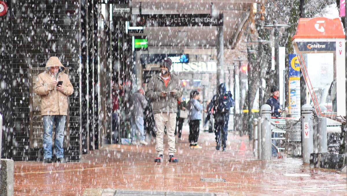 Orange NSW snow First snowfall for 2021 hits Central West Daily
