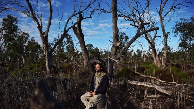 Gilad Bino, a research fellow at UNSW has been studying the Macquarie Marshes. Photo: NICK MOIR