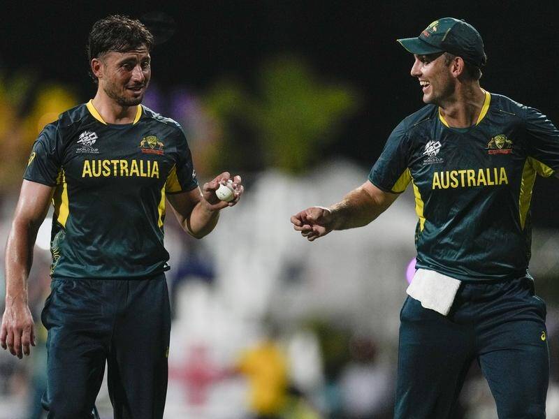 Marcus Stoinis (left) has impressed with the ball as Mitch Marsh (right) recovers from injury. (AP PHOTO)