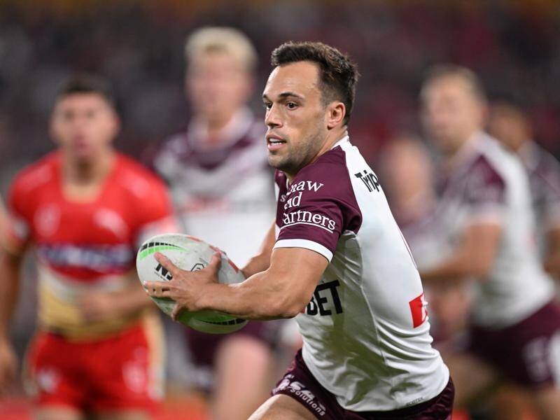 Saturday's NRL clash against South Sydney offers a "big opportunity" for Manly, Luke Brooks says. (Dave Hunt/AAP PHOTOS)