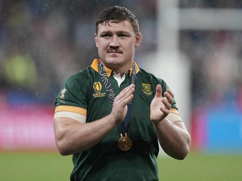 Rugby World Cup winner Jasper Wiese has been suspended for six Tests, two of them against Australia. (AP PHOTO)