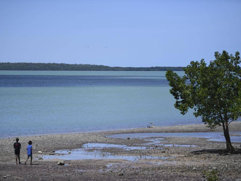 Santos' Barossa gas export pipeline would run within 7km of Bathurst Island off the coast of Darwin. (Lukas Coch/AAP PHOTOS)