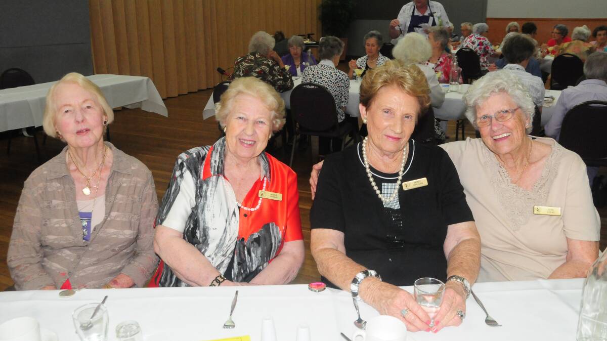 DUBBO DAY VIEW CLUB: Elizabeth Stanford, Marie Norris, Betty Wheeler and June Lucas. Photo: LOUISE DONGES