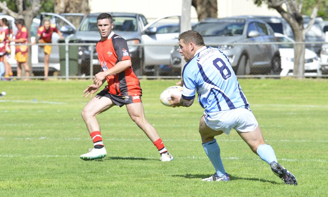 ON THE BOARD: Group 10 and Orange CYMS gun Simon Osborne scored a try in his side's tough loss to Group 11. 