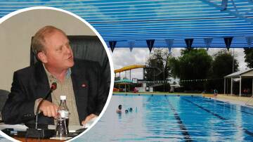 Former councillor Richard Mutton has bit plans for the future of Dubbo's public pools. File pictures