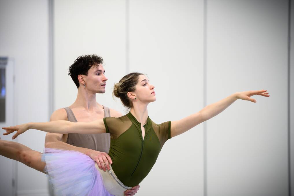 Sara Andrlon - pictured with Maxim Zenin - plays the lead Aurora in Sleeping Beauty Act III. Picture by Daniel Boud