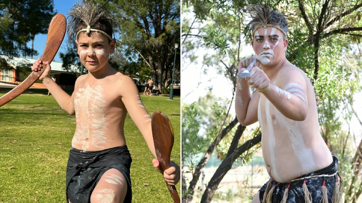 Dubbo College student Jobie Castledine and Khynan Roworth have been selected for the NSW Public School's Aboriginal Dance Company. Pictures supplied.
