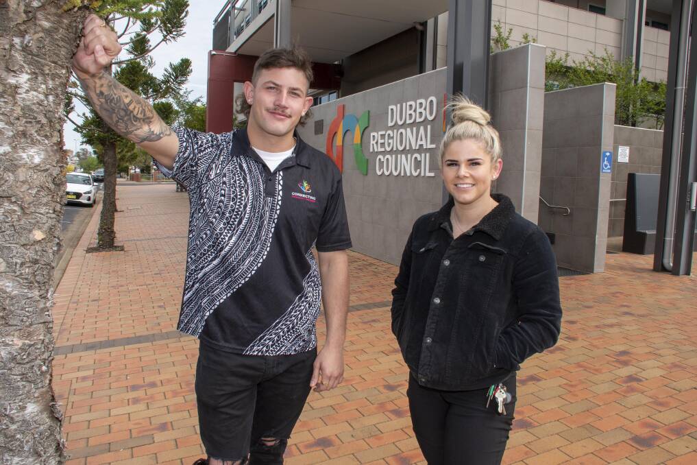 Jackson Bayliss and Brooke Williams are among the young people on the Dubbo Youth Council. Picture by Belinda Soole