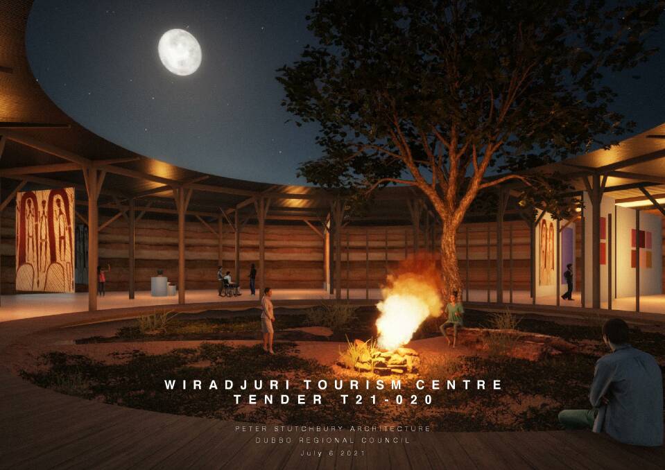 An artist's impression of the Wiradjuri Toursm Centre from 2021. Picture supplied by Dubbo Regional Council