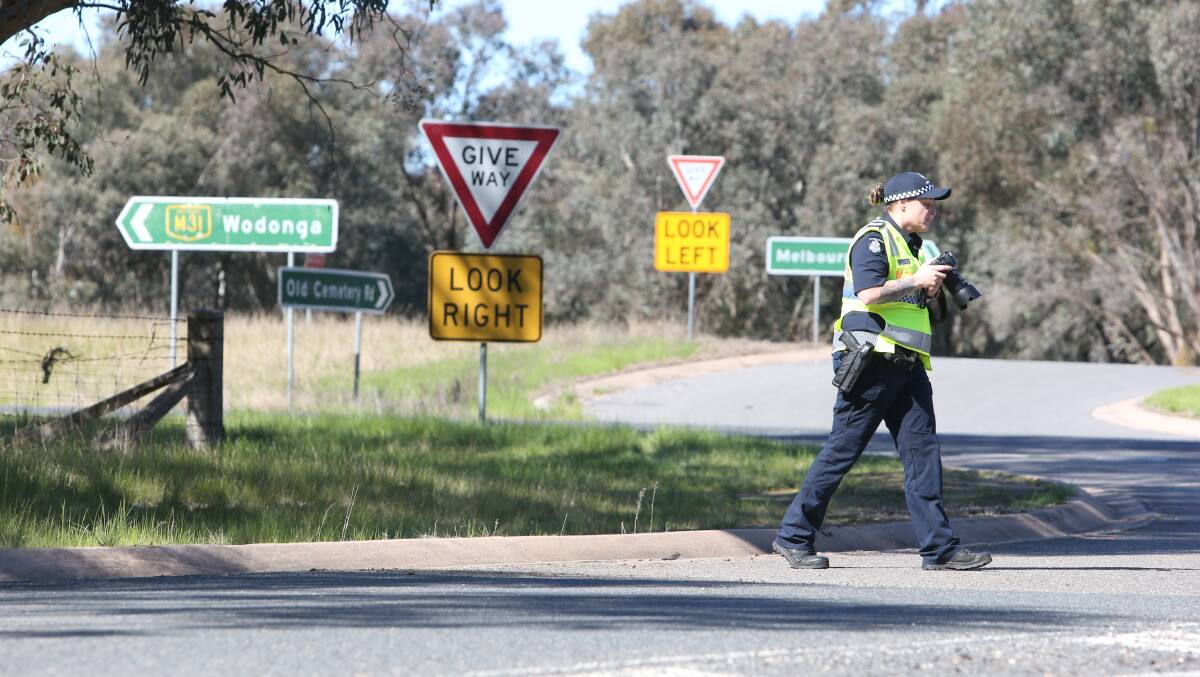 Police returned to the crash scene on Friday morning as part of their investigations. Picture by Blair Thomson